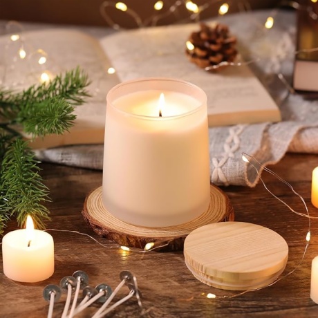 Frosted Borosilicate Glass Candle Jars