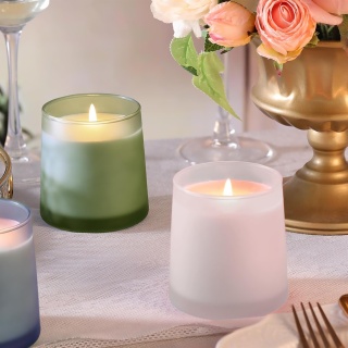 Frosted Borosilicate Glass Candle Jars