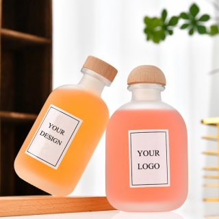 Frosted Glass Juice Bottles