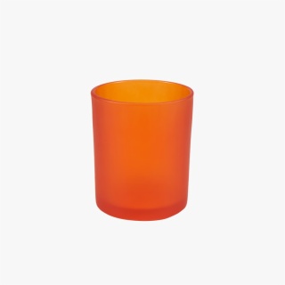 6oz 8oz 10oz Frosted Orange Tumbler Glass Candle Jar