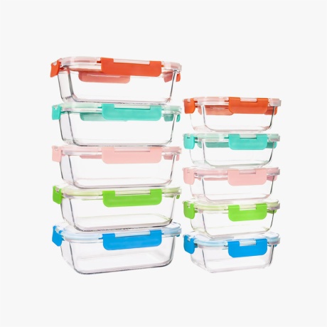 Glass Airtight Meal Prep Containers Set