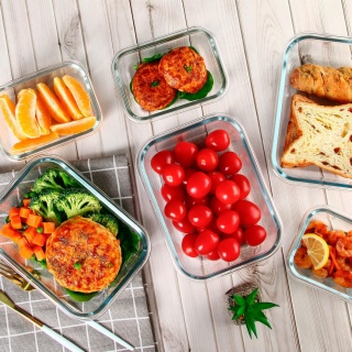 Glass Airtight Meal Prep Containers Set