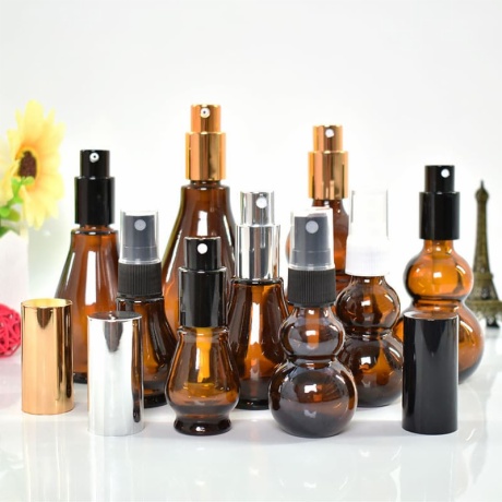 glass amber spray bottles