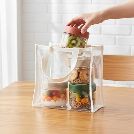 Glass Borosilicate Yogurt Storage Jar