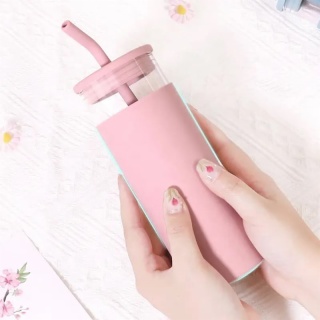 Glass Bottle with Silicone Cover