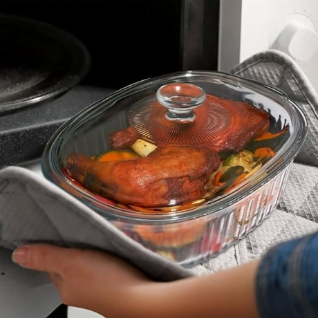 Glass Casserole Dish with Glass Lid