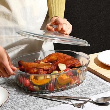 Glass Casserole Dish with Glass Lid