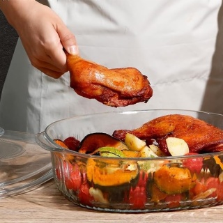 Glass Casserole Dish with Glass Lid