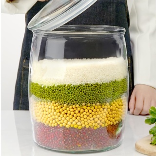 glass flour container