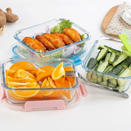 Glass Food Storage Containers with Lids Large
