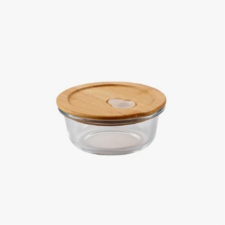 Glass Meal Prep Containers with Bamboo Lids