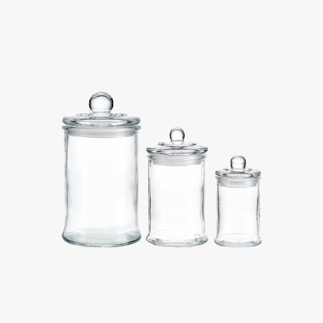 glass medicine jars