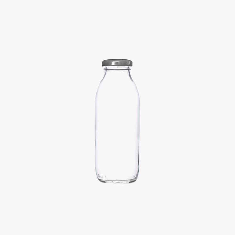 Round Glass Milk Jug With Screw Lid Manufacturer Factory Supplier