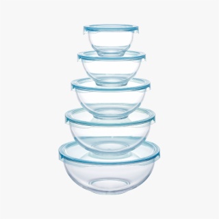 glass mixing bowls with lid