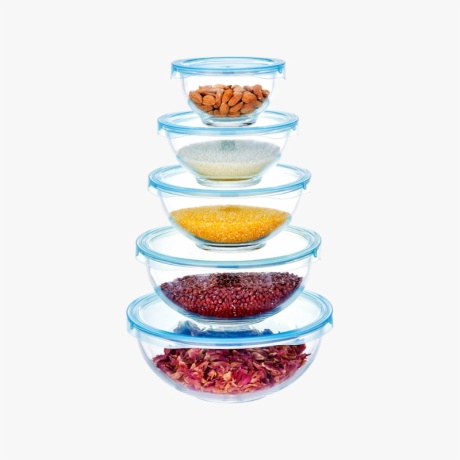 glass mixing bowls with lid