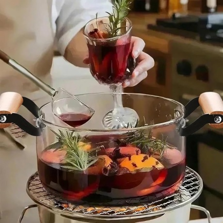 Glass Simmer Pot with Lid