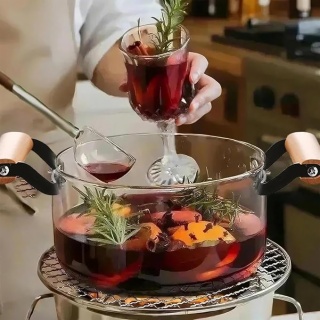 Glass Simmer Pot with Lid