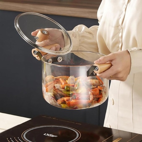 Glass Simmer Pot with Lid