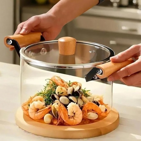Glass Simmer Pot with Lid