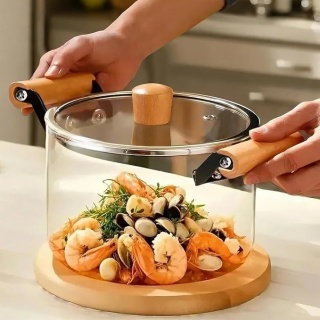 Glass Simmer Pot with Lid