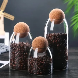 Glass Storage Containers with Cork Lids