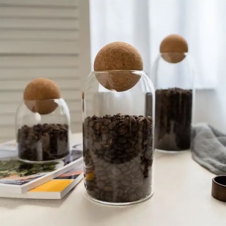 Glass Storage Containers with Cork Lids