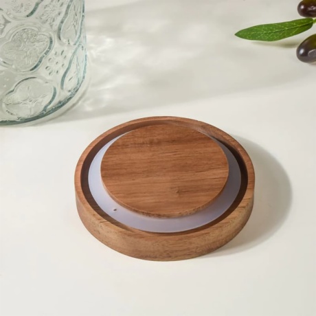 Glass Storage Containers with Wooden Lids