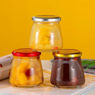 Glass Storage Jar with Metal Lid