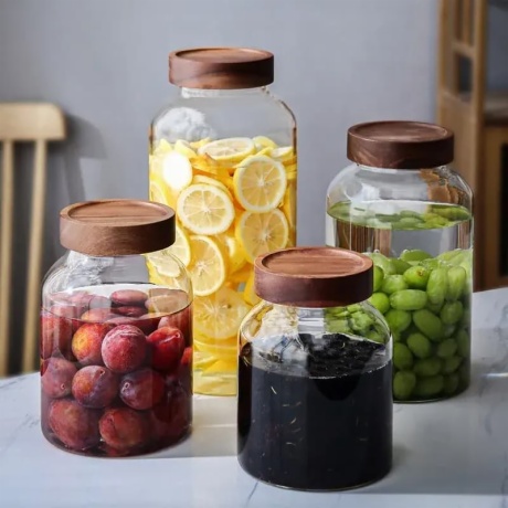 glass storage jars