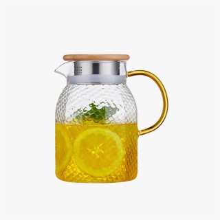 Glass Tea Pitcher with Lid
