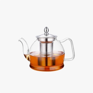 Clear Glass Teapot for Stove with Stainless Steel Strainer