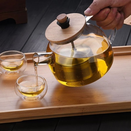 Glass Teapot with Stainless Steel Infuser