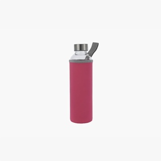 Glass Water Bottle with Colorful Heatproof Cover