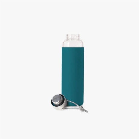 Glass Water Bottle with Protective Sleeve