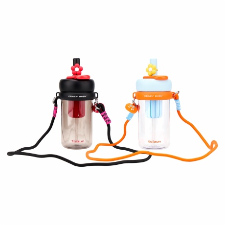 Glass Water Bottle with Strap