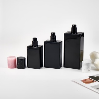 Glossy Black Perfume Bottle