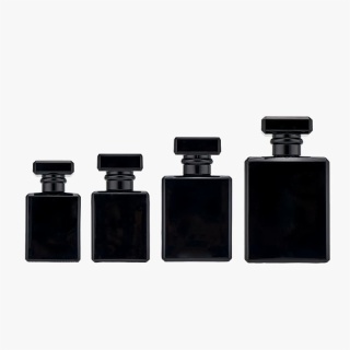 Glossy Black Perfume Glass Bottle
