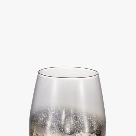 grayish gold etched beer glass