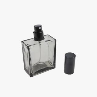 grey perfume bottle