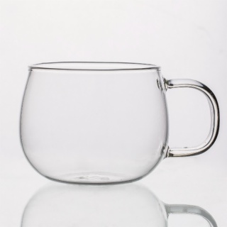 heat resistant glass mug with handle