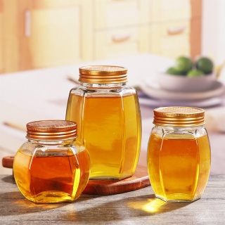 Hexagonal Honey Jars