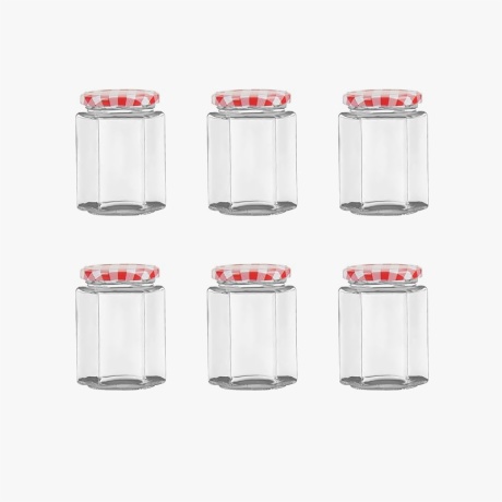 hexagonal-borosilicate-glass-jars