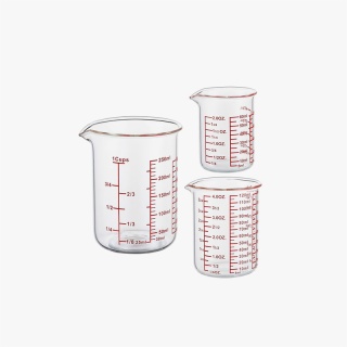 High Borosilicate Glass Measuring Cup with Pour Spout