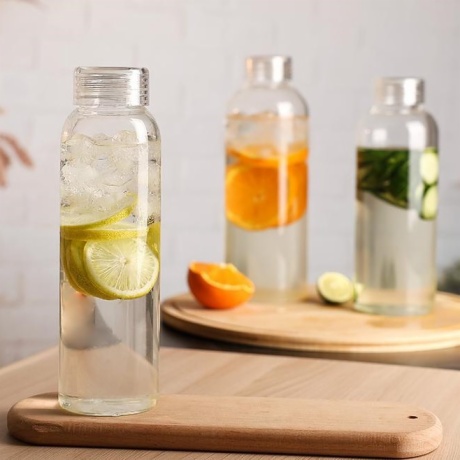 High Borosilicate Water Bottle with Scale