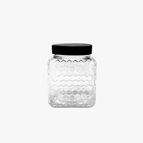 Honey Comb Glass Jar