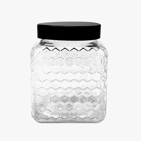 Honey Comb Glass Jar