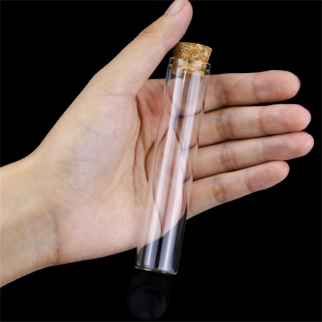 Laboratory Use Borosilicate Tube Glass Bottle Glass Tube with Cork Lid