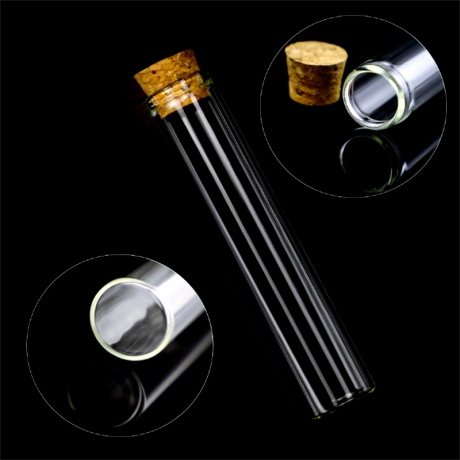 Laboratory Use Borosilicate Tube Glass Bottle Glass Tube with Cork Lid