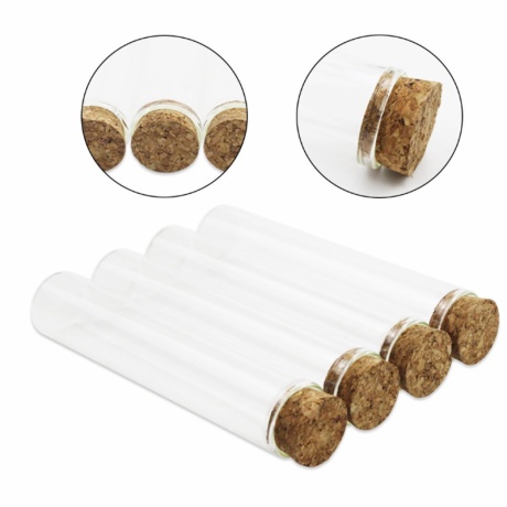 Laboratory Use Borosilicate Tube Glass Bottle Glass Tube with Cork Lid