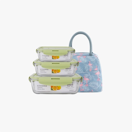 Lunch Bag with Glass Containers